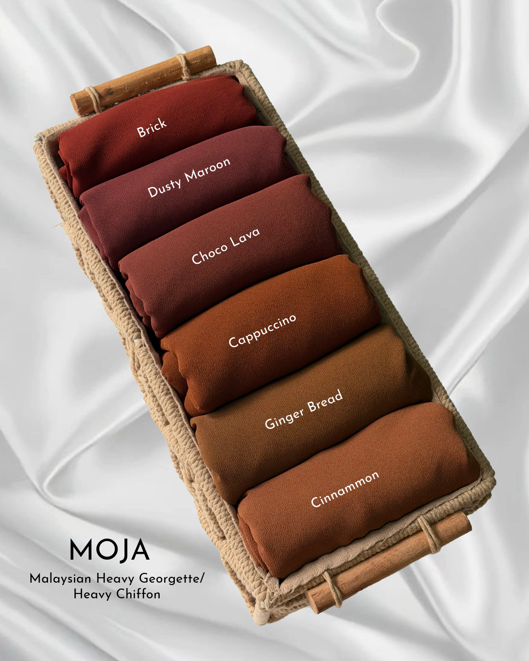 MOJA Premium Malaysian Georgette / Heavy Chiffon Hijabs