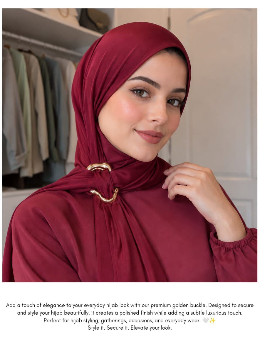 Premium Golden Hijab Hoop/Buckle