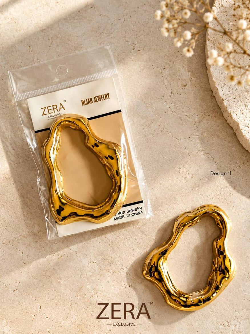 Premium Golden Hijab Hoop/Buckle