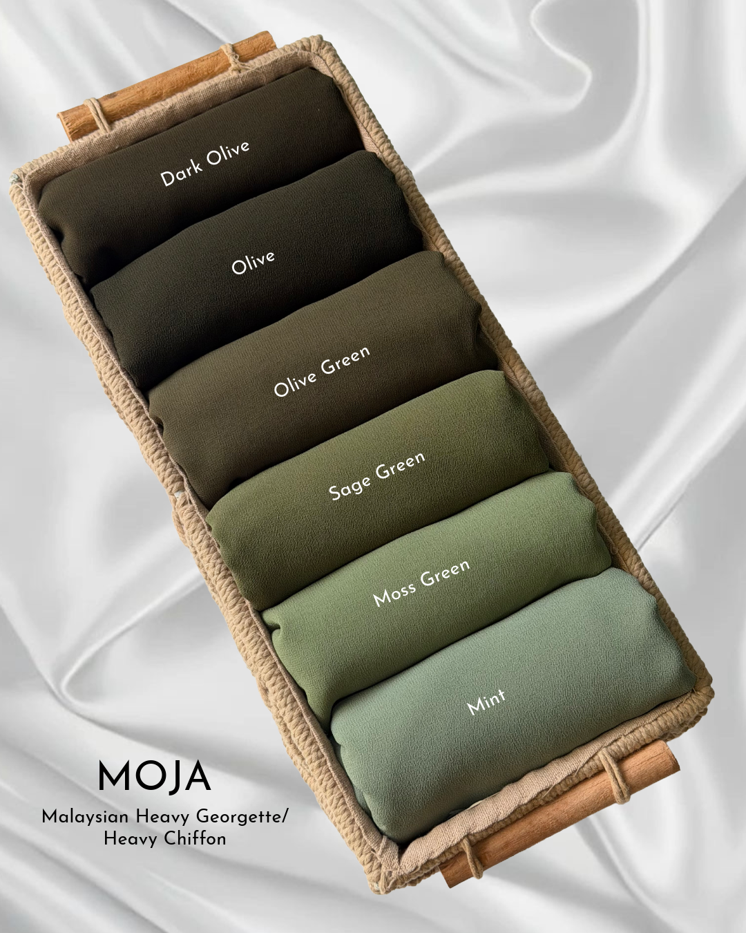 MOJA Premium Malaysian Georgette / Heavy Chiffon Hijabs