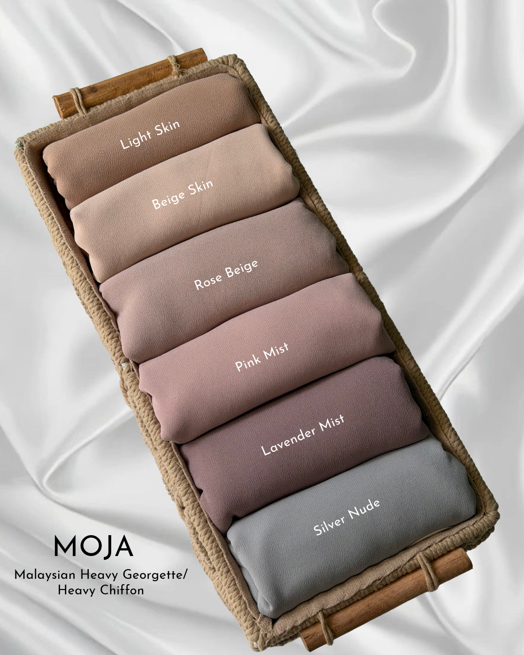 MOJA Premium Malaysian Georgette / Heavy Chiffon Hijabs