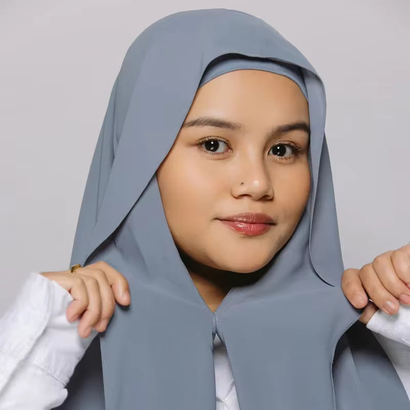 Magnetic Chiffon hijab with attached under cap