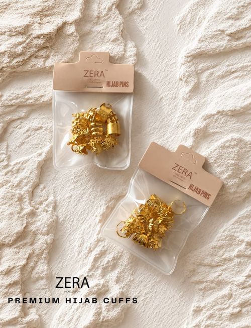 Golden hijab styling clips