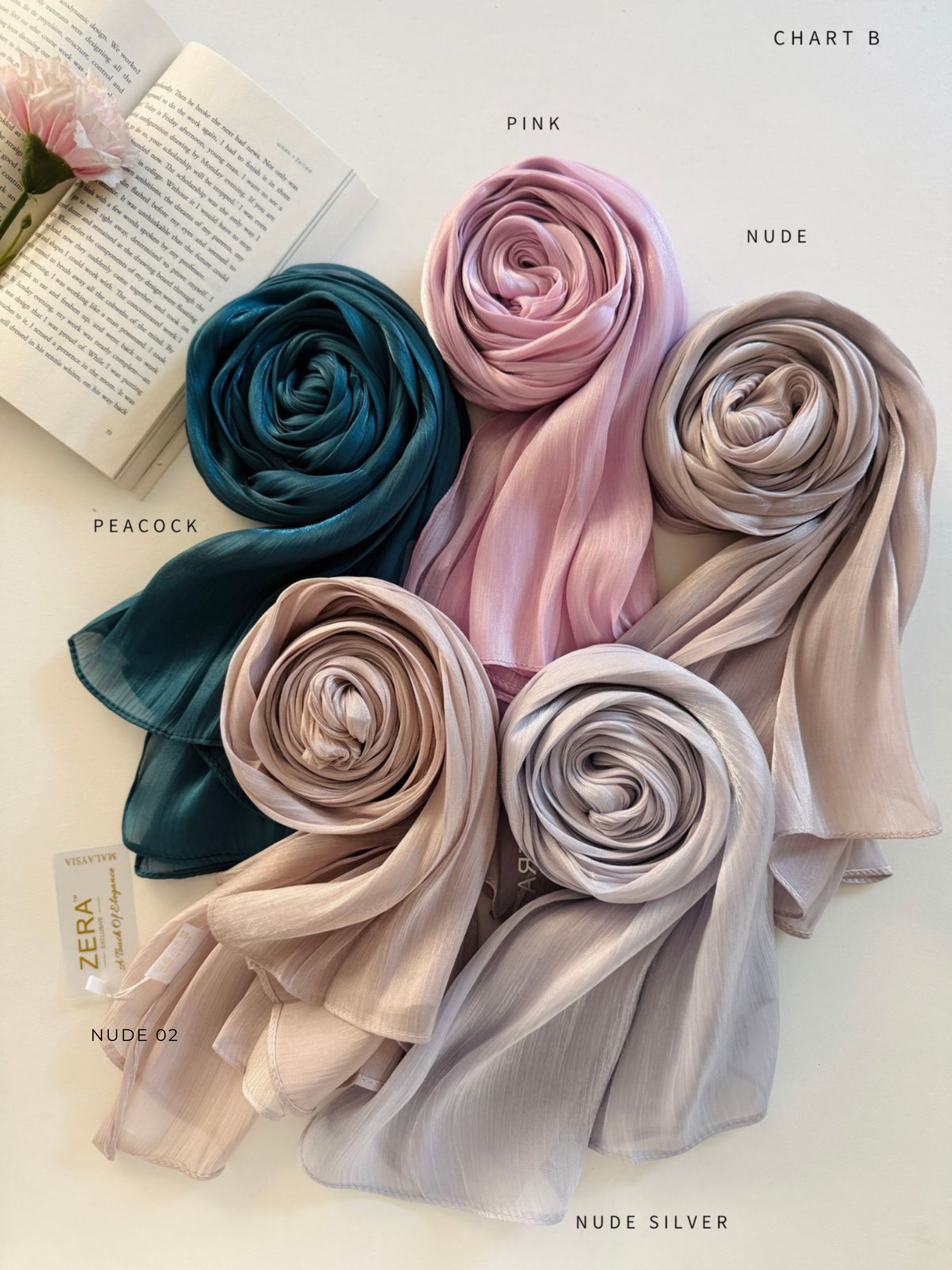 ZERA Premium Organza Shimmer Hijabs