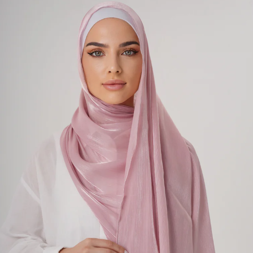 ZERA Premium Organza Shimmer Hijabs at ANAYAH HIJABS. Elegant, lightweight, perfect for parties, weddings, and fast online hijab delivery across India