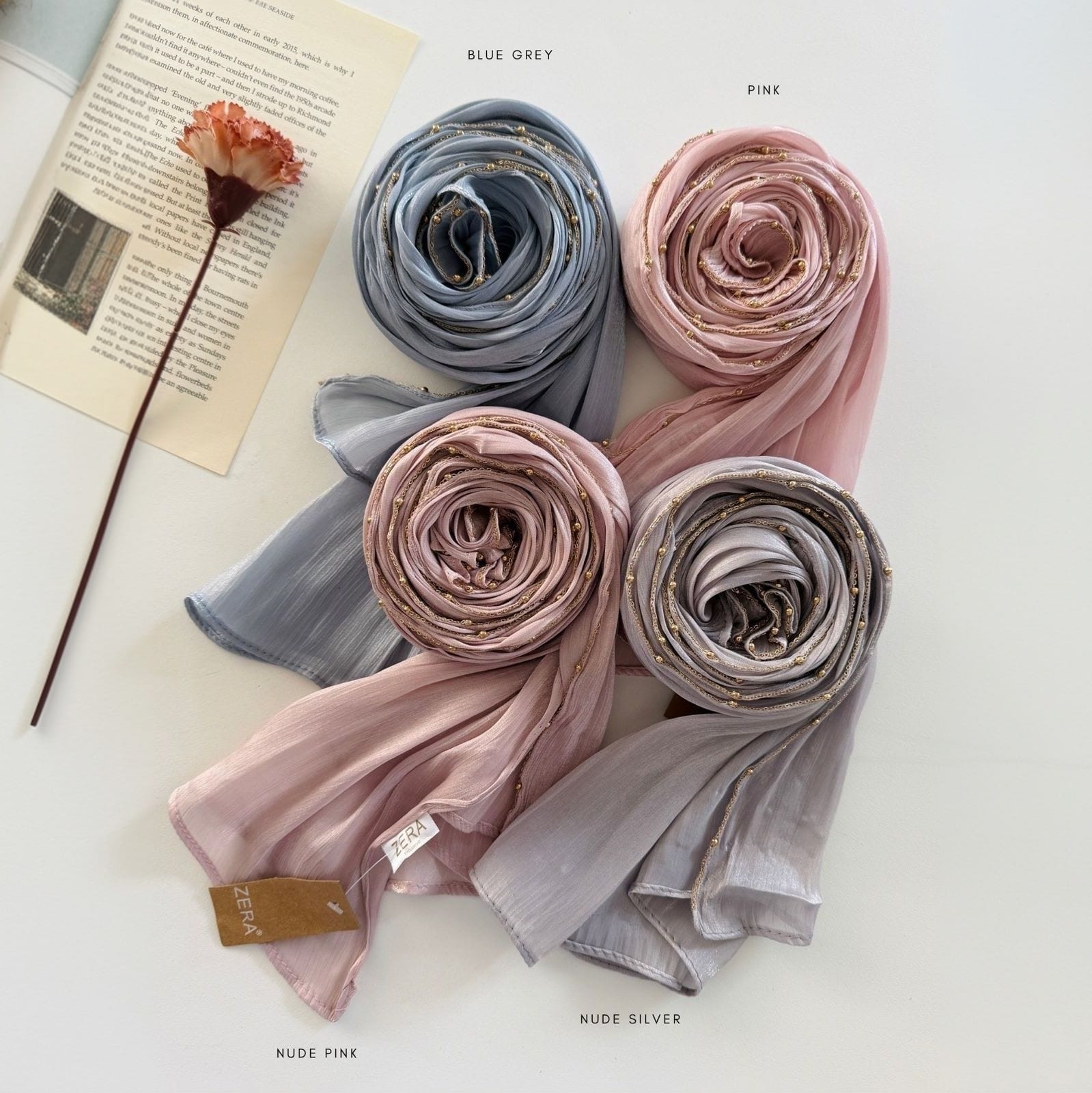 Organza Shimmer with Golden Chain