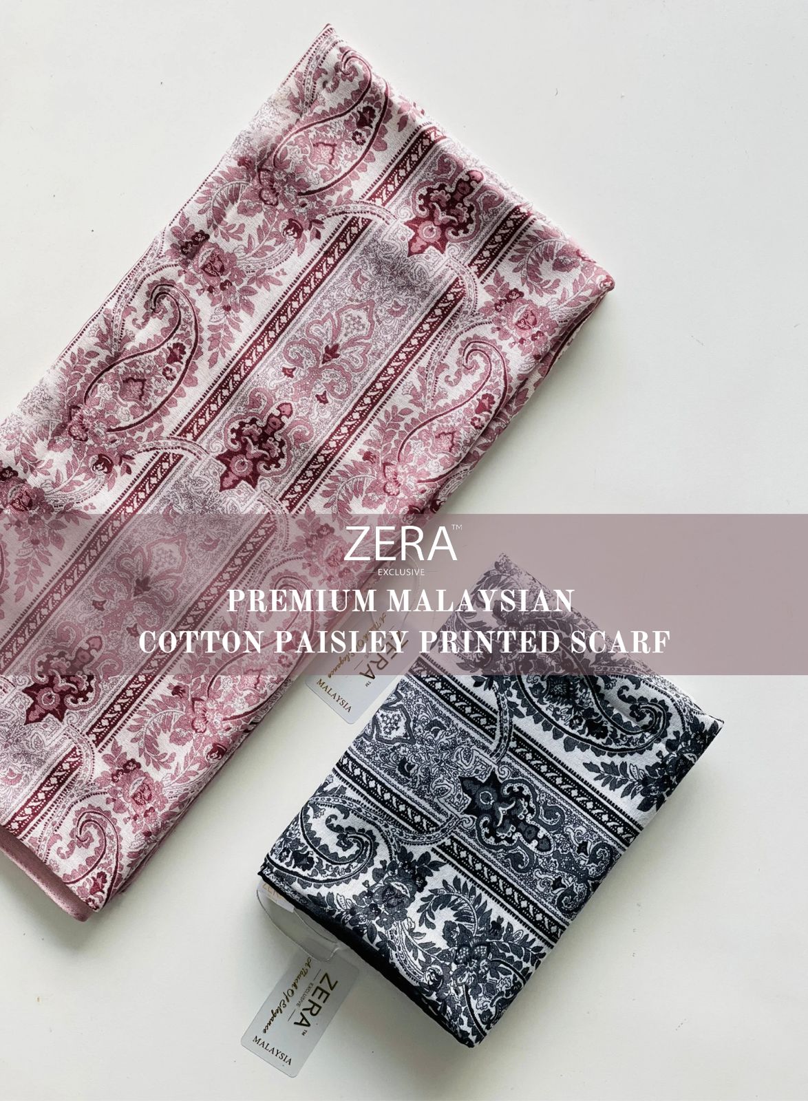 Premium Cotton Paisley Printed Hijabs
