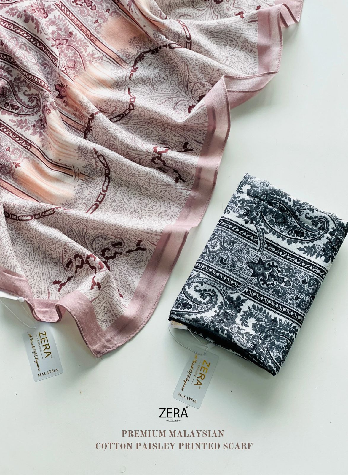 Premium Cotton Paisley Printed Hijabs