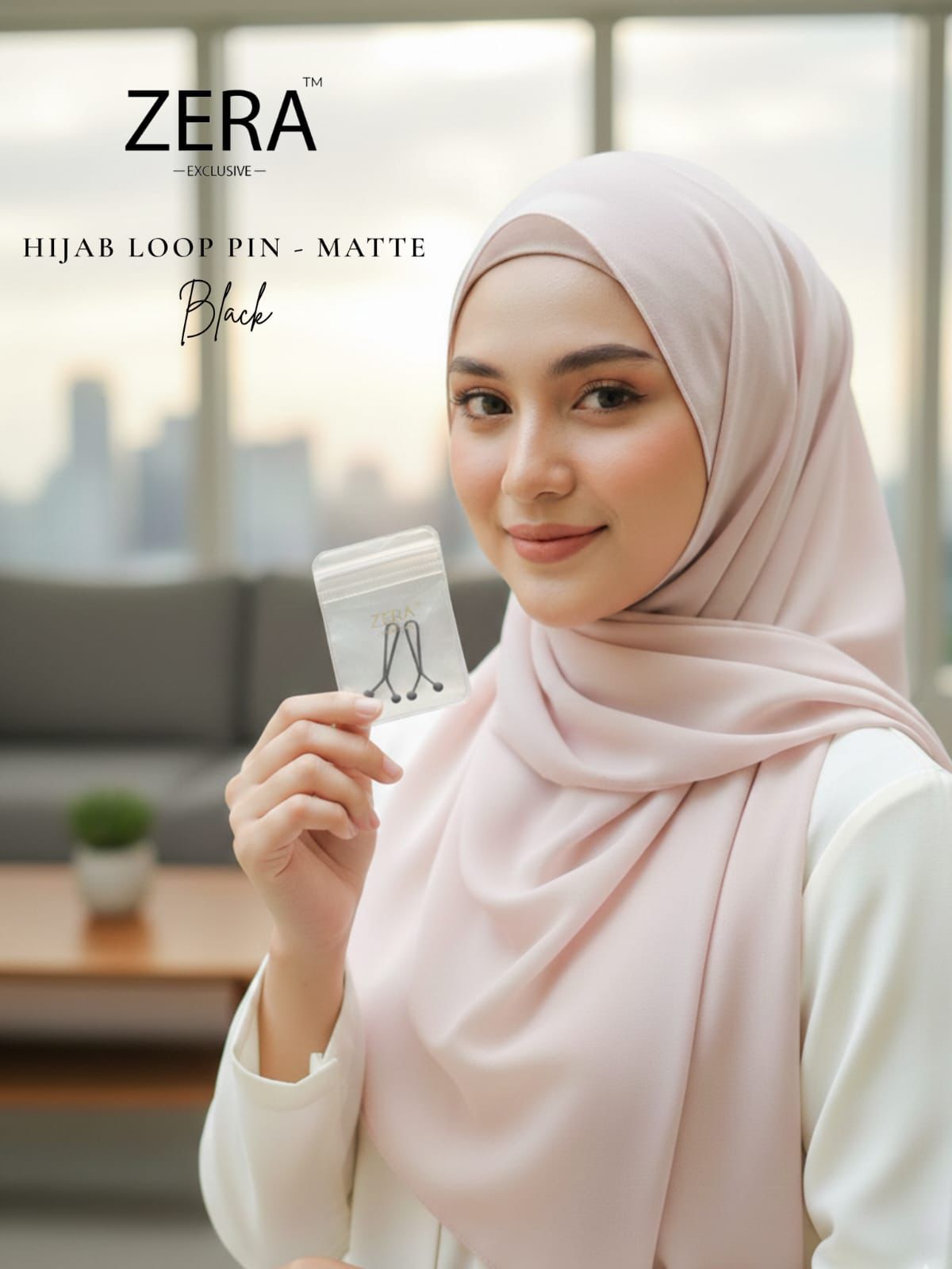 ZERA Hijab Loop Pin (Matte Black)