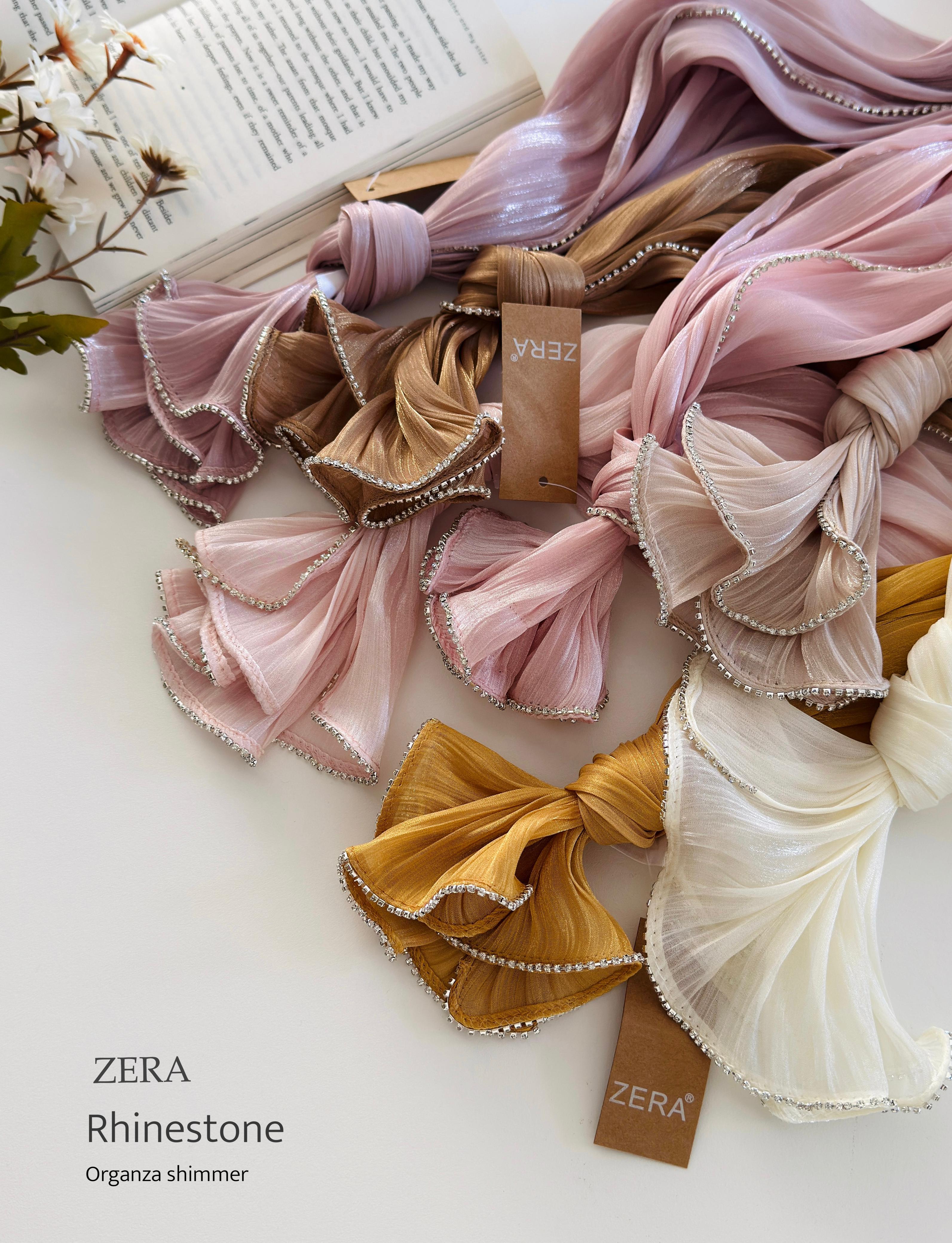 Organza Shimmer with Rhinestone