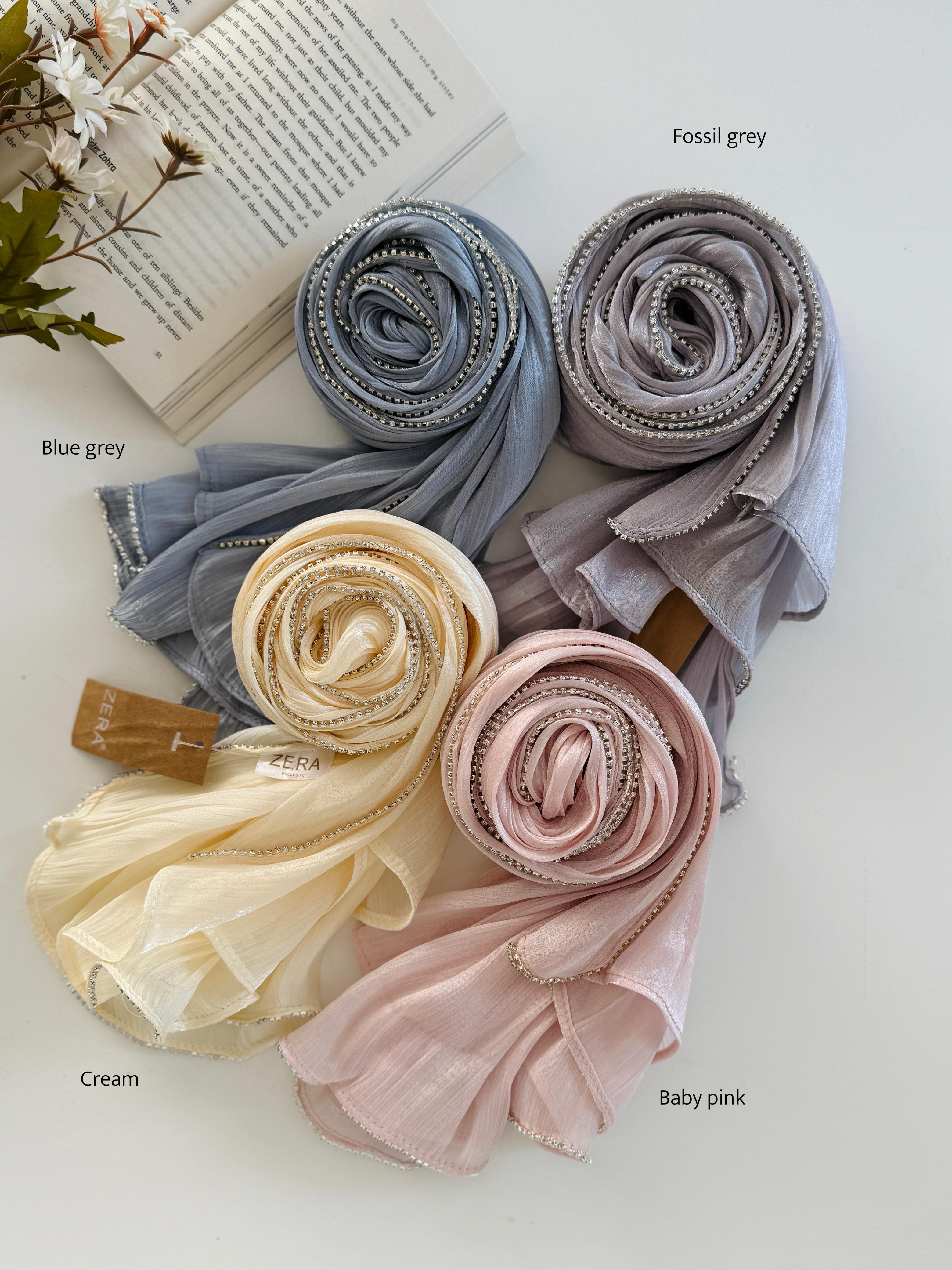 Organza Shimmer with Rhinestone