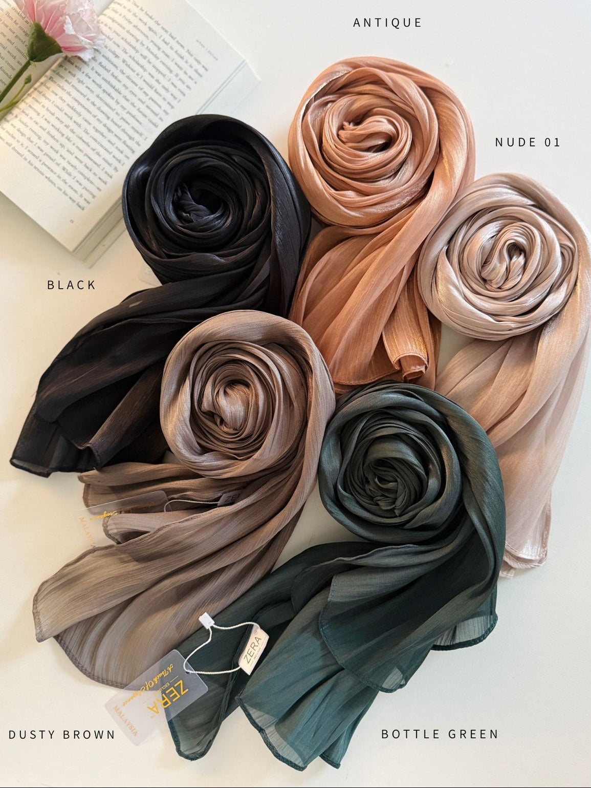 ZERA Premium Organza Shimmer Hijabs