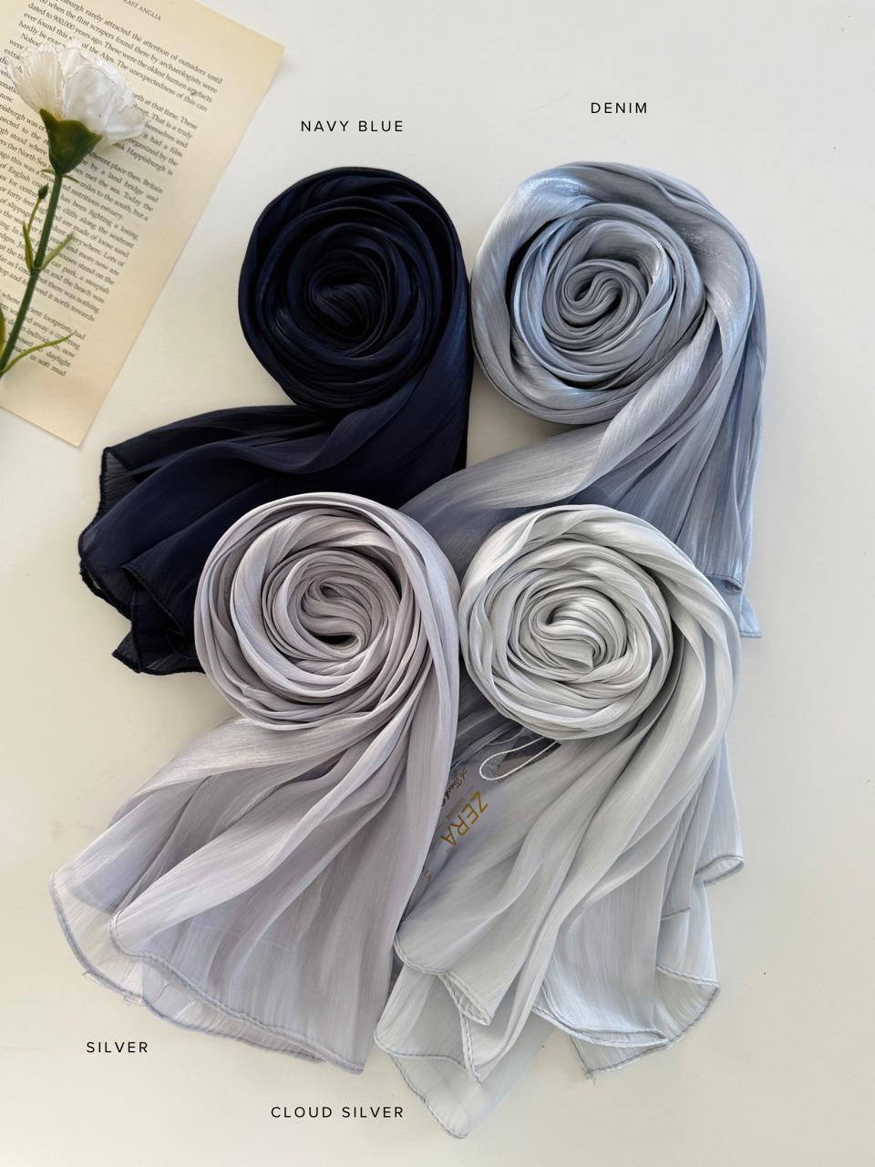 ZERA Premium Organza Shimmer Hijabs