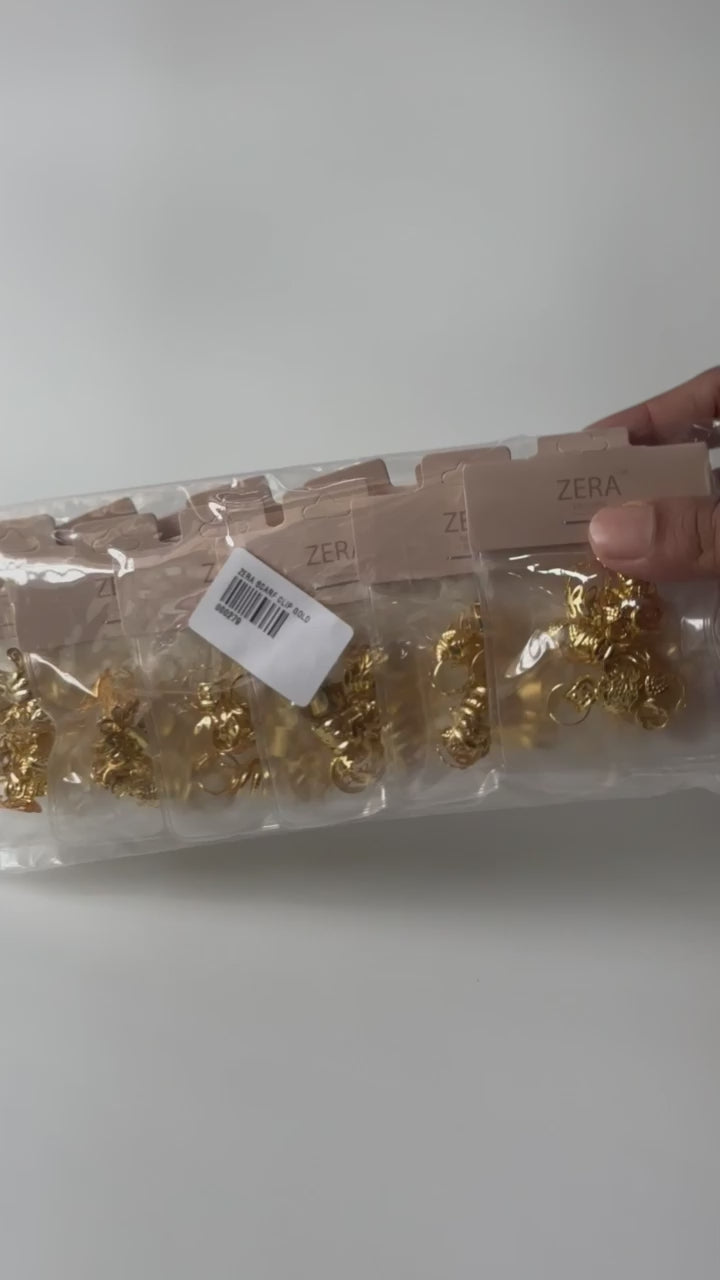 Golden hijab styling clips