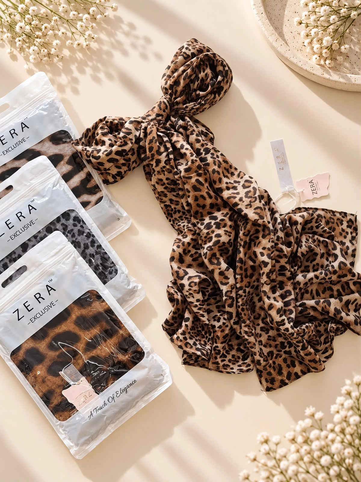 Modal cotton Animal Print Hijabs ZERA
